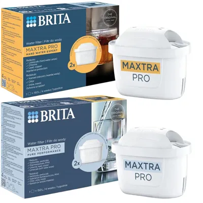 Brita Maxtra Pro zkušební balení vodních filtrů na středně tvrdou vodu 2 ks+ tvrdou vodu 2 ks