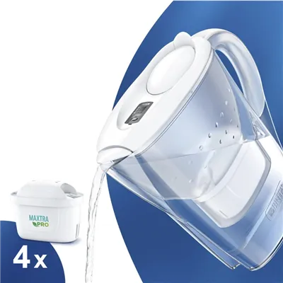 Brita Marella bílá filtrační konvice 2,4 l + 4 ks filtru Maxtra Pro Pure Performance