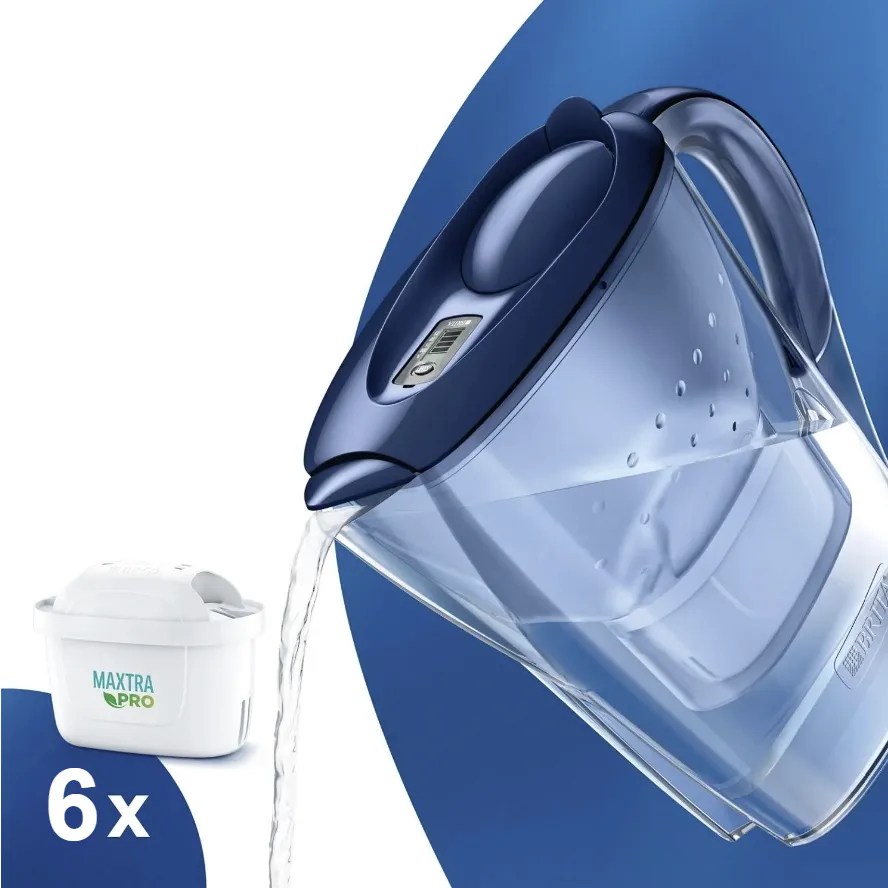 Brita Marella modrá filtrační konvice 2,4 l + 6  ks filtru Maxtra Pro Pure Performance