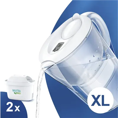 Brita Marella XL bílá filtrační konvice 3,5 l + 2 ks filtru Maxtra Pro Pure Performance