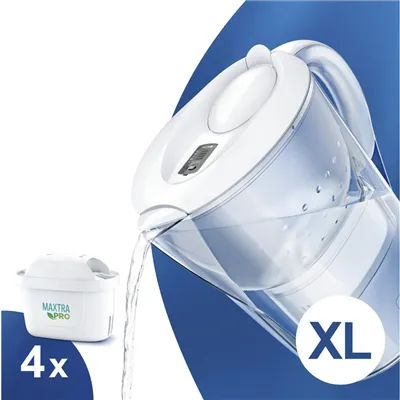 Brita Marella XL bílá filtrační konvice 3,5 l + 4 ks filtru Maxtra Pro Pure Performance