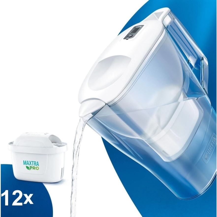 Levně Filtrační konvice Brita Aluna Memo bílá + 12 ks Maxtra