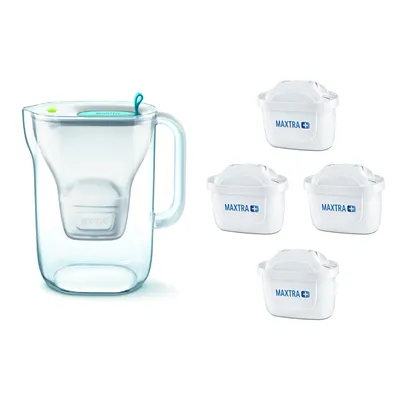 Filtrační konvice Brita Fill & Enjoy Style modrá + 4 ks Maxtra Plus