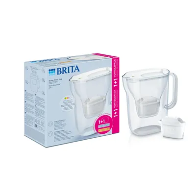 BRITA Style Essential bílá filtrační konvice 2,4 l+ 2 ks filtru Maxtra (Pure Performance / Hard Water)