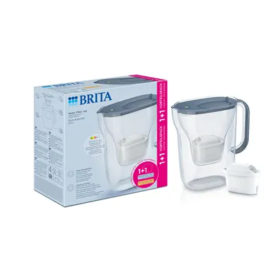BRITA Style Essential šedomodrá filtrační konvice 2,4 l+ 2 ks filtru Maxtra (Pure Performance / Hard Water)