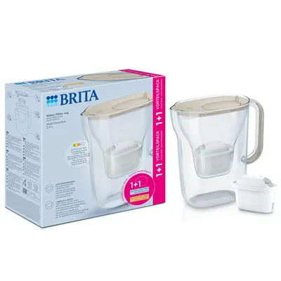 BRITA Style Essential písková filtrační konvice 2,4 l+ 2 ks filtru Maxtra (Pure Performance / Hard Water)