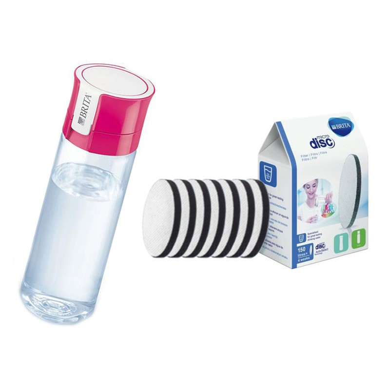 Brita Fill & Go Vital filtrační láhev růžová 0,6 l + 7 ks filtru