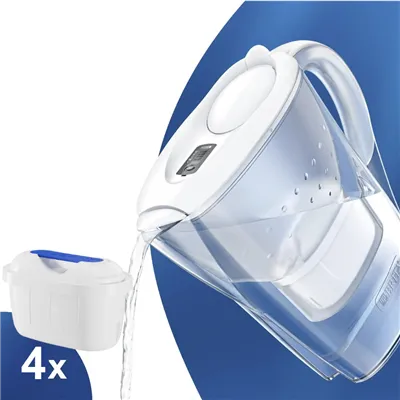Brita Marella bílá filtrační konvice 2,4 l + 4 ks filtru FilterLogic FL-402H