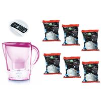 Filtrační konvice Brita Marella Cool růžová + 6 ks Filter Logic FL-402H