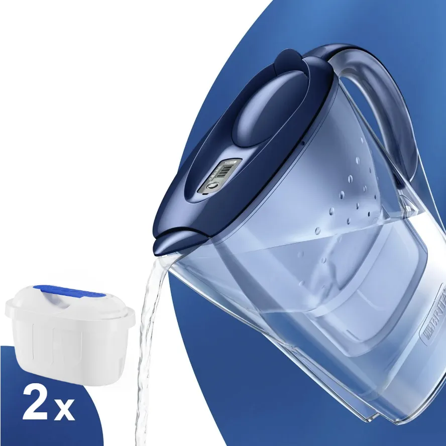 Brita Marella modrá filtrační konvice 2,4 l + 2 ks filtru FilterLogic FL-402H