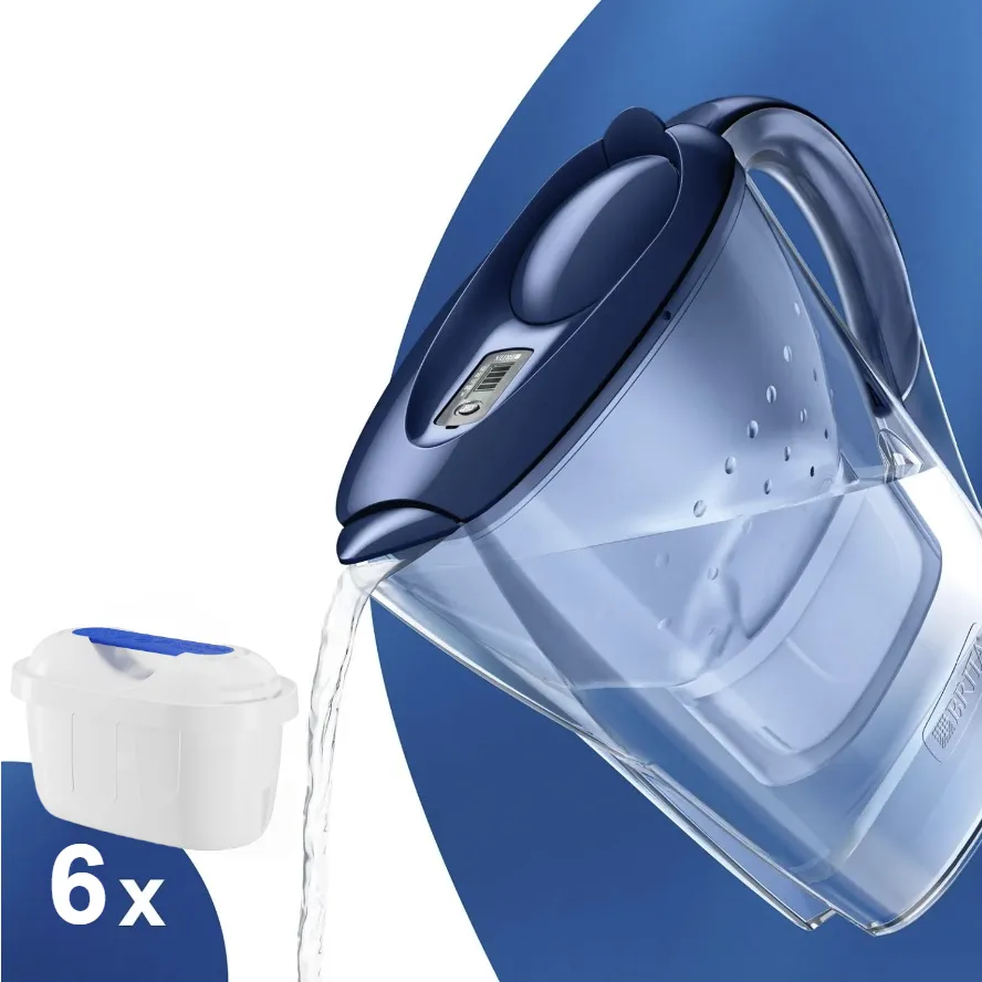 Brita Marella modrá filtrační konvice 2,4 l + 6 ks filtru FilterLogic FL-402H