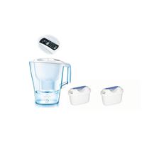 Filtrační konvice Brita Aluna XL Memo bílá + 2 ks Filter Logic FL-402H