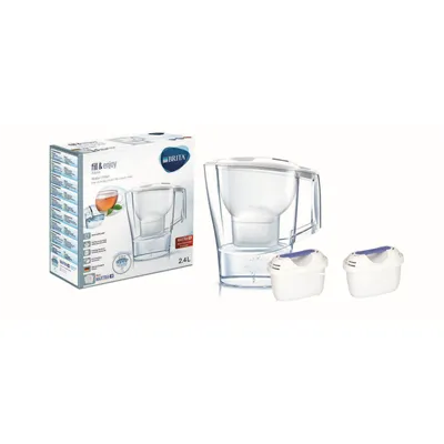 Filtrační konvice Brita Aluna Memo bílá + 2 ks Filter Logic FL-402H