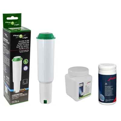 Filter Logic CFL-801B (za Jura Claris White) + Jura dvoufázové čisticí tablety 25 ks + Jura odvápňovací tablety 36 ks