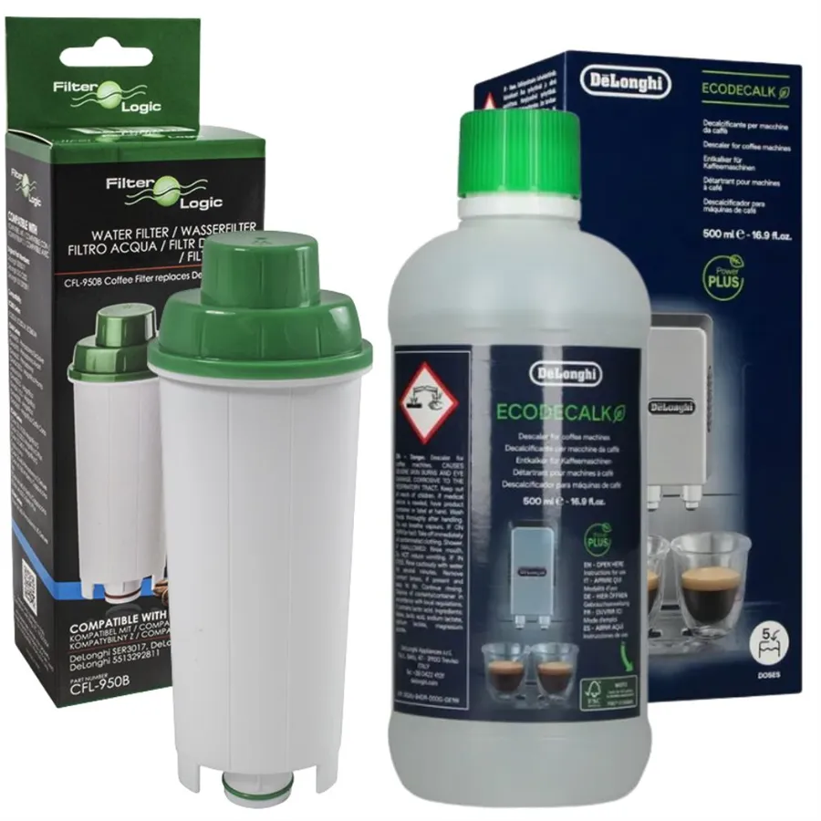 FilterLogic CFL-950B filtr (za DeLonghi DLS C002) + DeLonghi EcoDecalk odvápňovač 500 ml