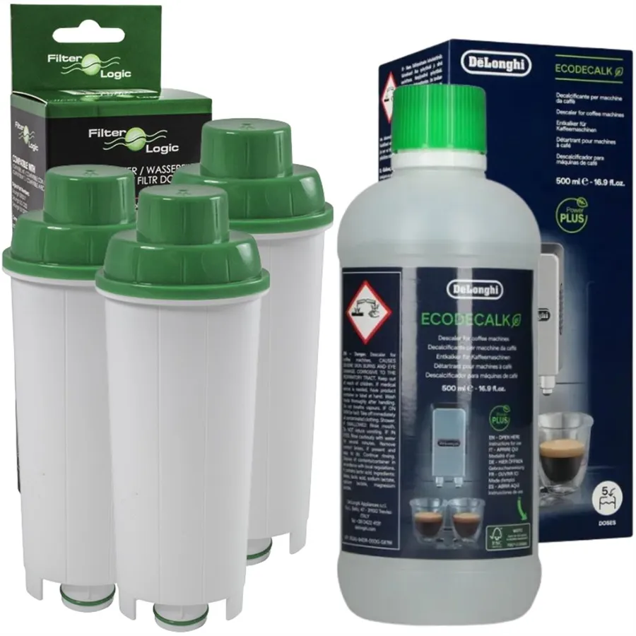 Filter Logic CFL-950B filtr (za DeLonghi DLS C002) 3 ks + DeLonghi EcoDecalk odvápňovač 500 ml