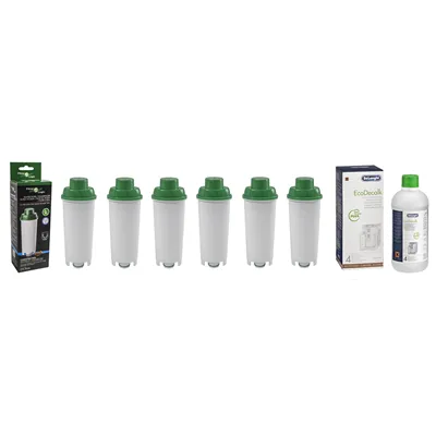 Filter Logic CFL-950B filtr (za DeLonghi DLS C002) 6 ks + DeLonghi EcoDecalk odvápňovač 500 ml