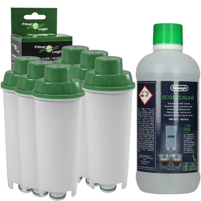 Filter Logic CFL-950B filtr (za DeLonghi DLS C002) 6 ks + DeLonghi EcoDecalk odvápňovač 500 ml