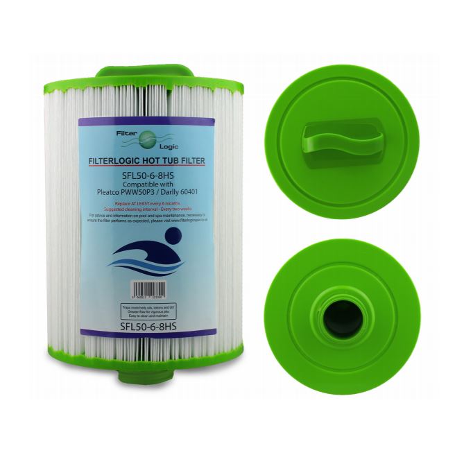 Filter Logic SFL-50-6-8HS filtrační kartuše pro vířivky a SPA (Pleatco PWW50-P3,PDC600-AFS, Unicel 6CH-940, Filbur FC-0359)