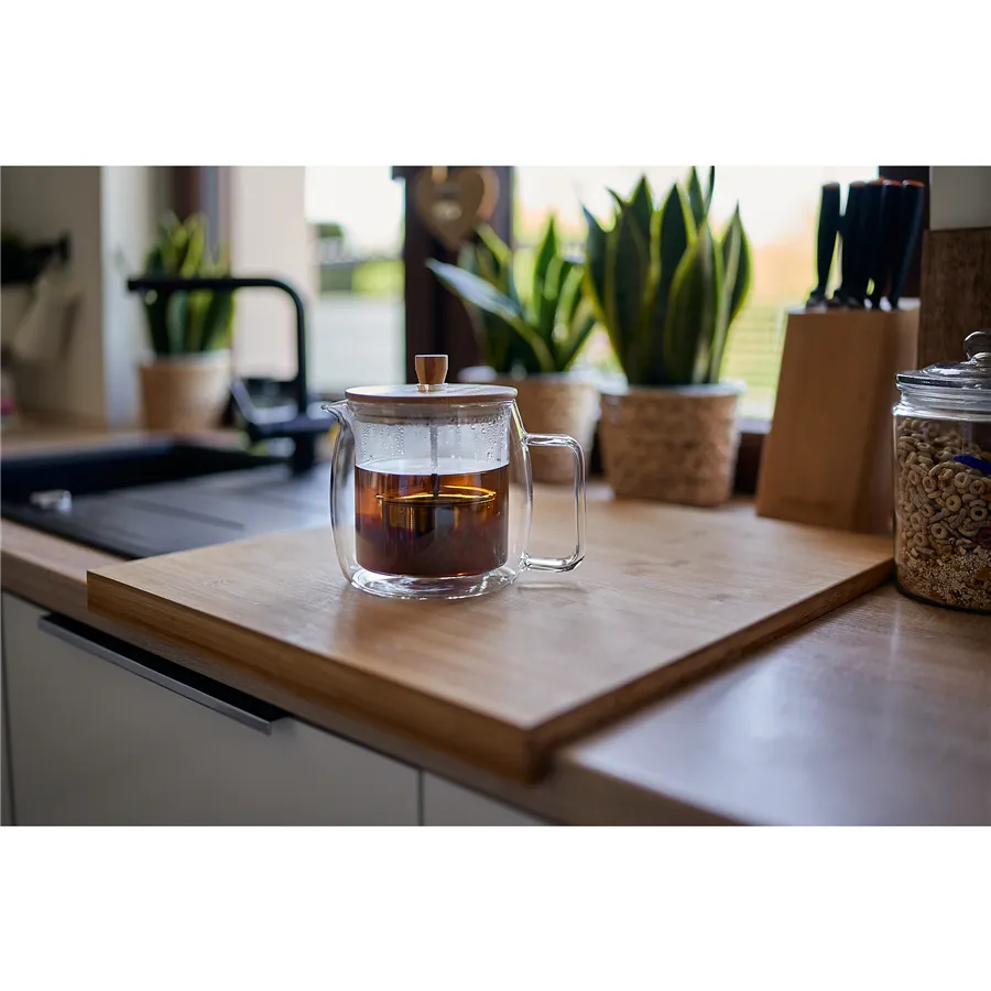 FilterLogic CFL-680B konvice na čaj z dvojitého skla se sítkem 1 l