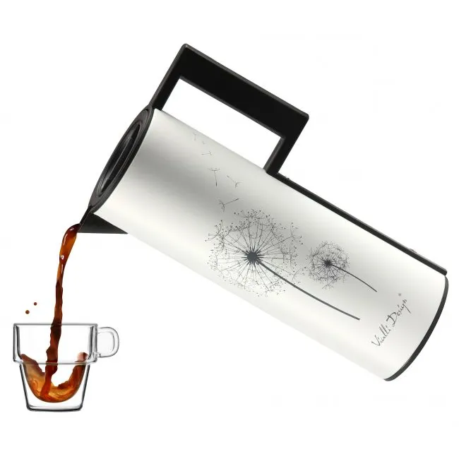 Vialli Design Corto termoska 1000 ml se skleněnou vložkou bílá 38382
