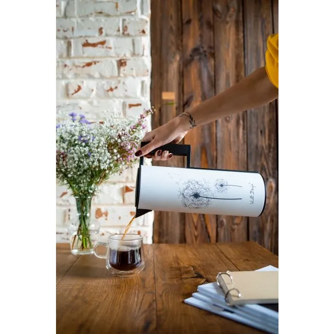 Vialli Design Corto termoska 1000 ml se skleněnou vložkou bílá 38382