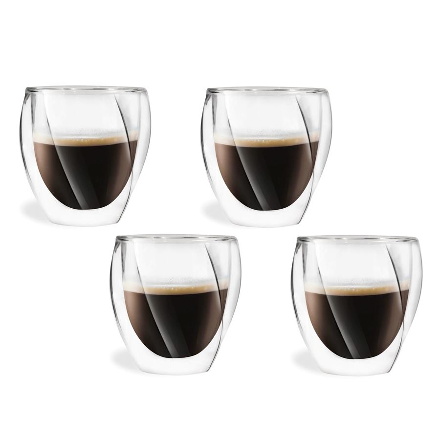 Levně Vialli Design CRISTALLO dvoustěnné sklenice na kávu (cappuccino) a čaj 250 ml, 4 ks 25486