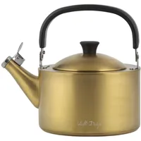 Vialli Design DIAMANTE čajová konvice s píšťalkou, matná, zlatá 1,5 l