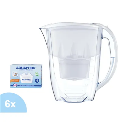 Filtrační konvice Aquaphor Amethyst bílá 2,8 l + 6 ks filtru Aquaphor Maxfor+