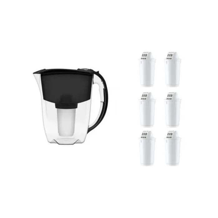 Aquaphor Prestige filtrační konvice černá 2,8 l + 6 ks filtru Aquaphor A5