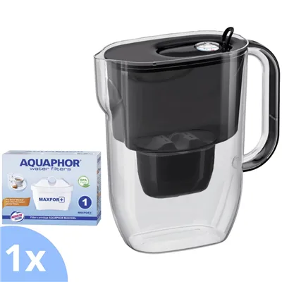 Aquaphor Fresh černá filtrační konvice + Aquaphor Maxfor+ filtru 1 ks