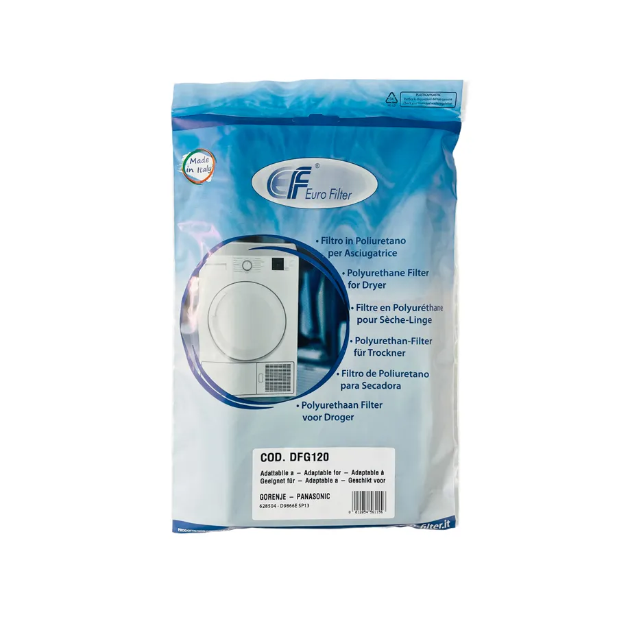 Euro Filter DFG120 náhradní pěnový filtr do sušičky za Gorenje 628504, 429410, Panasonic S810183 SP13
