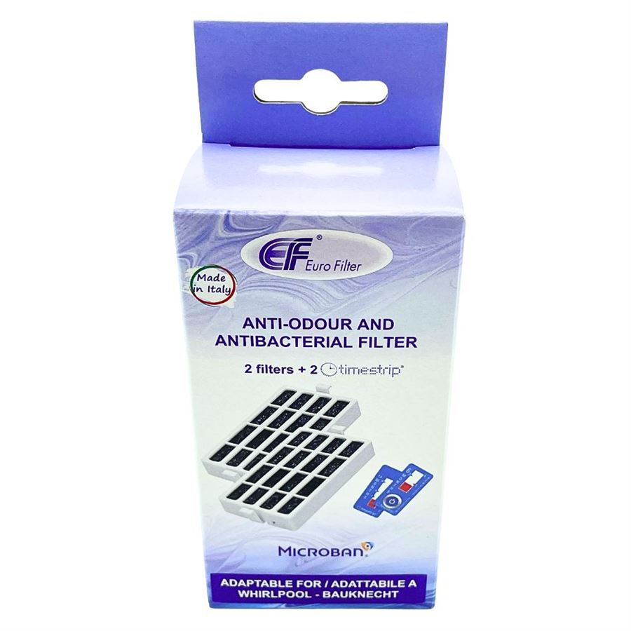 EuroFilter WF109 Microban antibakteriální filtr do lednice (kompatibilní s Wpro HYG001/ANT001 + indikační proužek) 2 ks