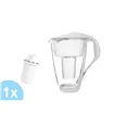 Dafi Crystal LED skleněná filtrační konvice bílá+ 1 ks filtru Dafi Classic