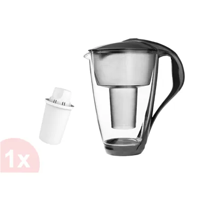 Dafi Crystal LED skleněná filtrační konvice grafitová + 1 ks filtru Dafi Classic