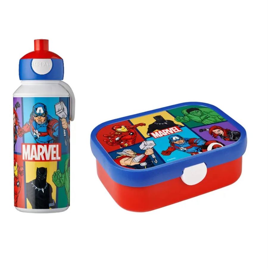 Mepal dětský svačinový set Campus Avengers (box + láhev na vodu)