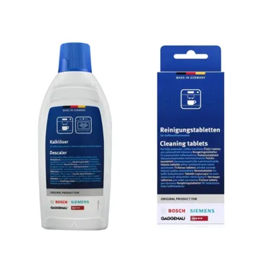 Bosch / Siemens odvápňovač 500 ml + Bosch / Siemens TCZ8001 čisticí tablety 10 ks