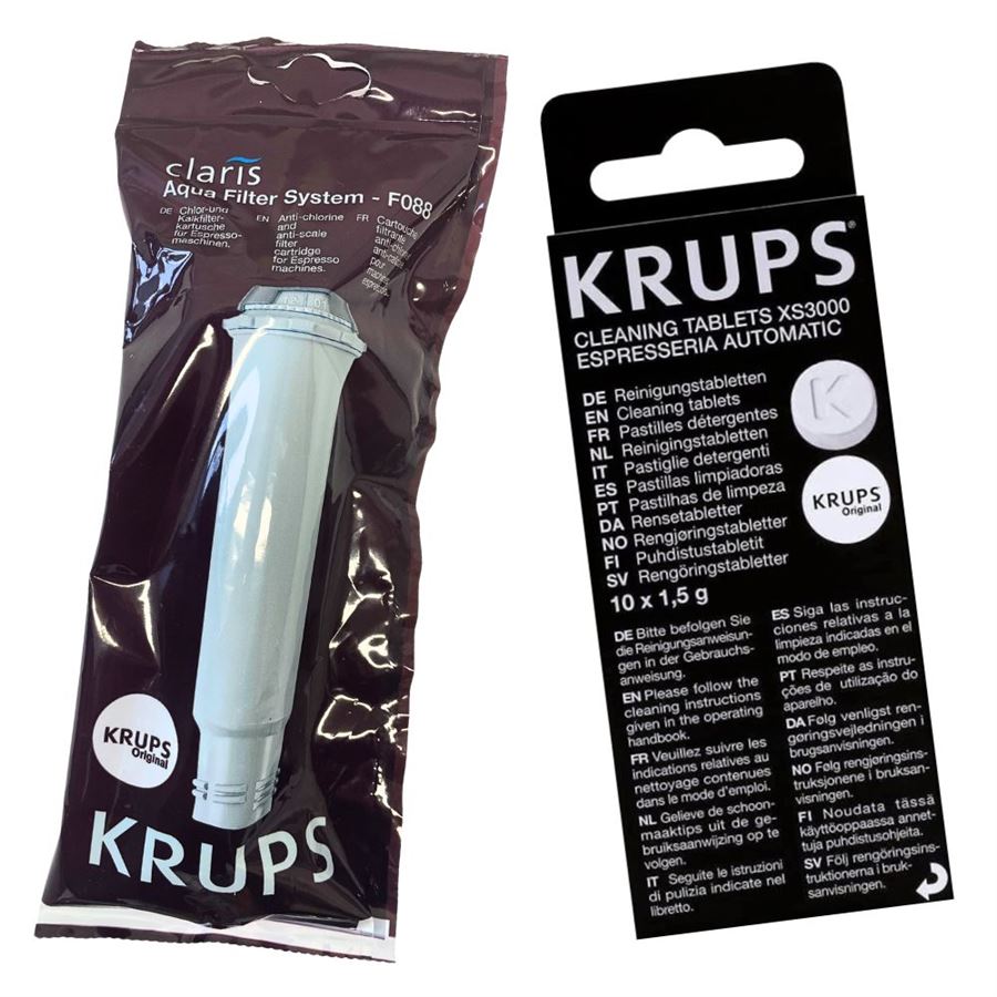 Levně Krups F08801 Aqua Filter Claris + XS300010 čisticí tablety