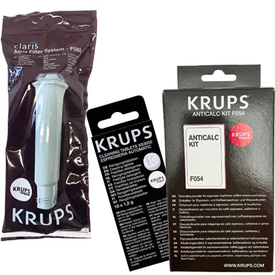Krups F08801 Aqua Filter Claris + F0540010 odvápňovač + XS300010 čisticí tablety