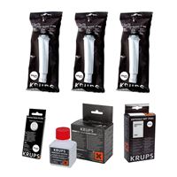 Krups F08801 Aqua Filter Claris 3 ks + F0540010 + XS300010  čisticí tablety + XS900010  čisticí tekutina do Barista