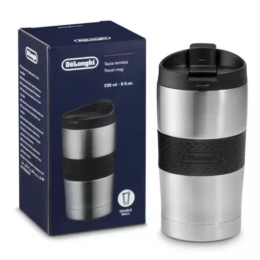 Levně DeLonghi DLSC074 nerezový cestovní termohrnek 235 ml