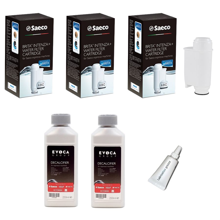 Levně Saeco / Philips Brita Intenza+ 3 ks CA6700 odvápňovač 500 ml + Saeco mazivo pro spařovací jednotku