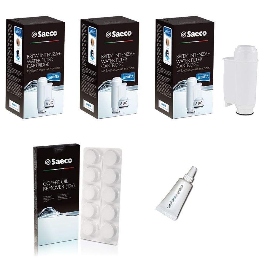 Levně Saeco / Philips Brita Intenza+ 3 ks CA6704/99 čisticí tablety do spařovací jednotky + Saeco mazivo pro spařovací jednotku