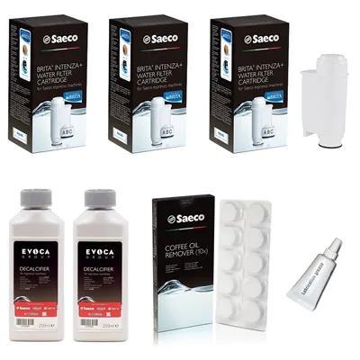 Saeco / Philips Brita Intenza+ 3 ks + Saeco CA6700 500 ml + CA6704/99 tbl. + Saeco mazivo