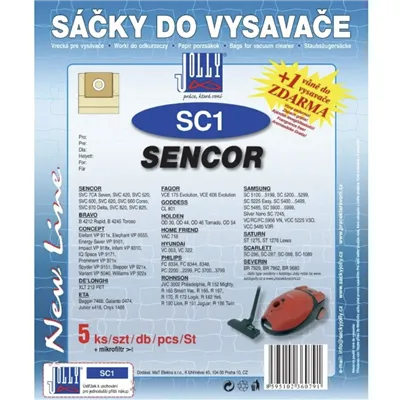 Jolly papírové sáčky do vysavače SC1 5 ks