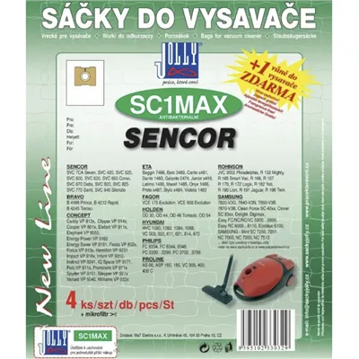 Jolly textilní sáčky do vysavače Sencor SC1 MAX 4 ks