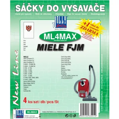 Jolly textilní sáček do vysavače ML4 MAX pro MIELE FJM, Complete C1, 3D 3201