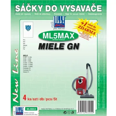 Jolly textilní sáčky do vysavače ML5 MAX pro MIELE GN, Complete C2,C3, Classic C1
