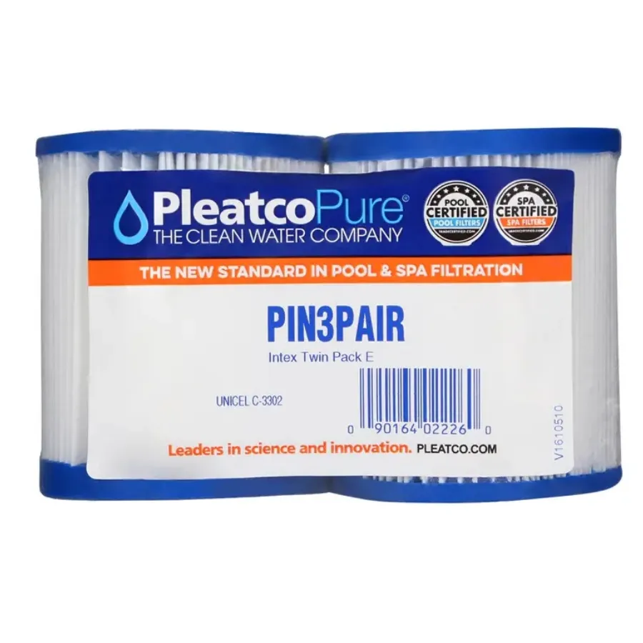 Pleatco PIN3-PAIR filtrační kartuše pro bazény, vířivky a SPA (Intex E, Unicel: C-3302) 2 ks