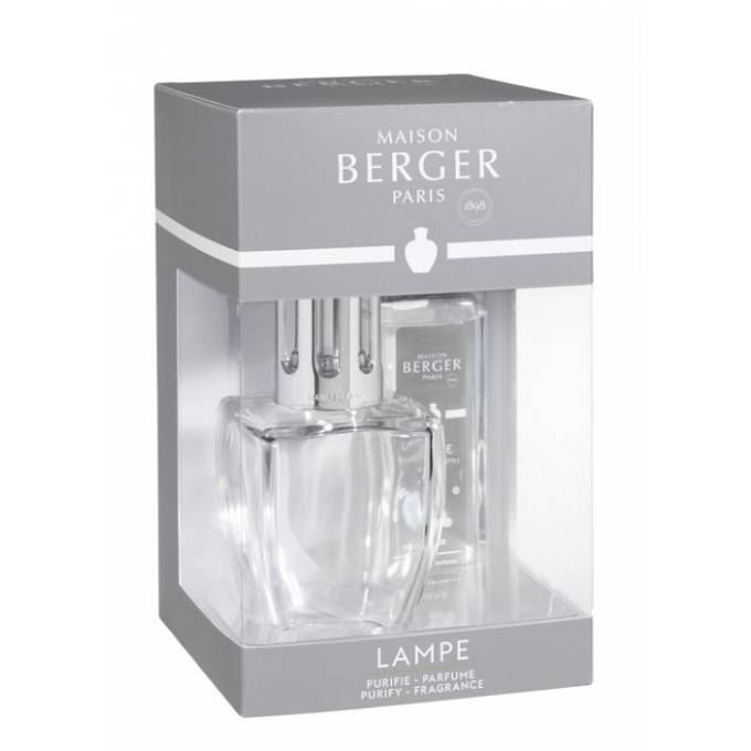 Maison Berger Paris katalytická lampa June transparentní + Neutrální čisticí směs 250 ml, dárková sada